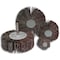 Continental Abrasives 3" x 2" x 1/4" Aluminum Oxide 80 Grit Mounted Flap Wheel FW-32080 - alternate 2
